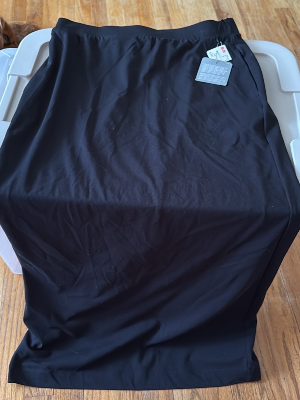 Uniqlo Black Midi Skirt with Side Slit